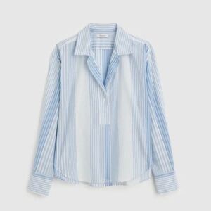 Nwt Madewell Womens  Notched Collar Popover Shirt Size XS
